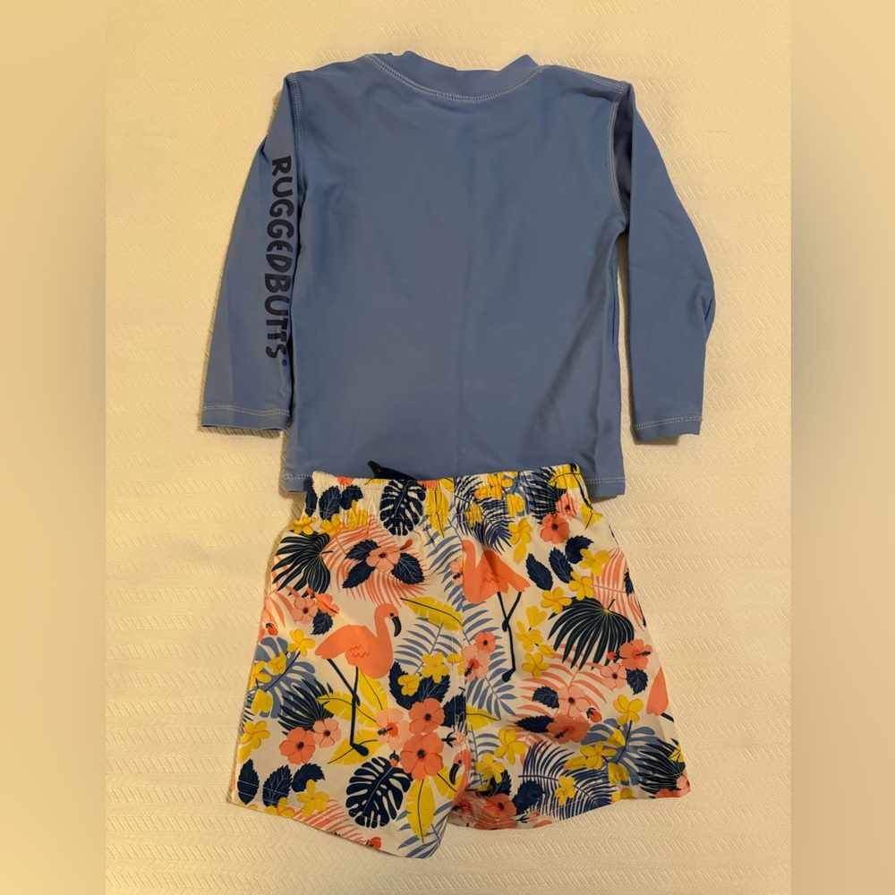 Kids swim- swim trunks and rashguard